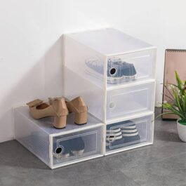 1pc Plastic Dustproof Shoes Rack