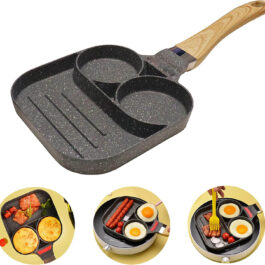 Non Stick Egg Frying Pan with 2 Holes